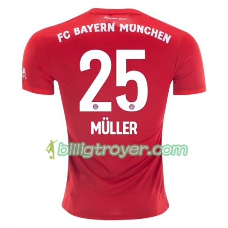 Billige Fotballdrakter FC Bayern München Thomas Müller 25 Hjemmedraktsett 2019/20 Kortermet